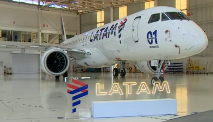Latam recebe 1º avião E195-E2 da Embraer, em São José dos Campos