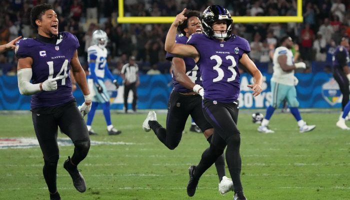 No último segundo, Baltimore Ravens batem Dallas Cowboys no Rio