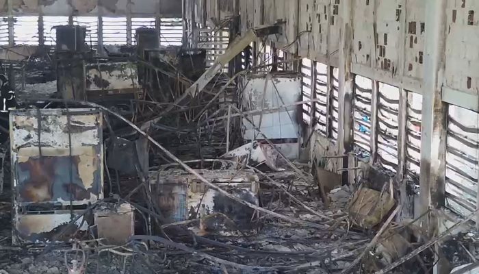 Polícia Federal começa perícia com drone e robô em prédio destruído por incêndio na UFPE; veja imagens