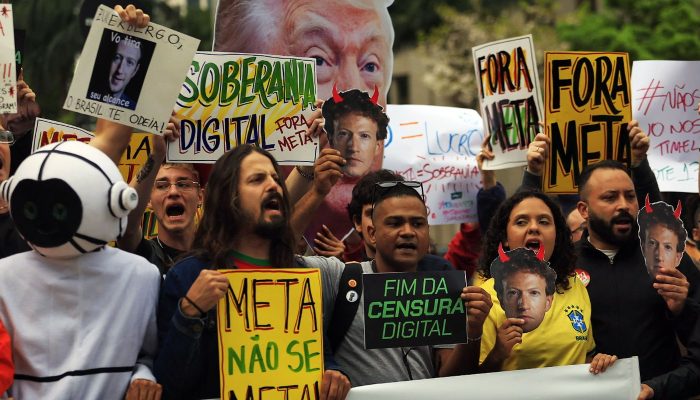 Ato em São Paulo cobra neutralidade da Meta nas eleições