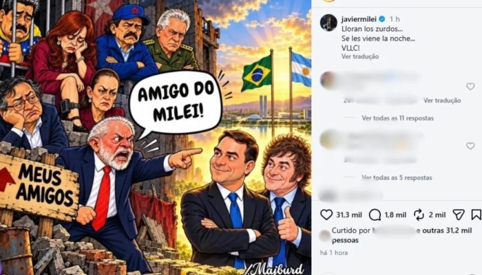 Milei provoca Lula após ser citado em debate: "Esquerdistas choram"