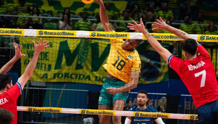Brasil vence Chile na estreia pelo Sul-Americano de vôlei masculino